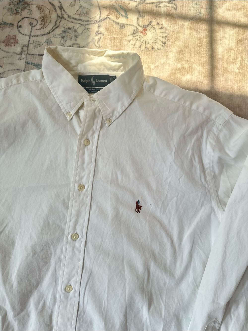 Men’s Ralph Lauren Yarmouth Button Down Polo Ralph Lauren White